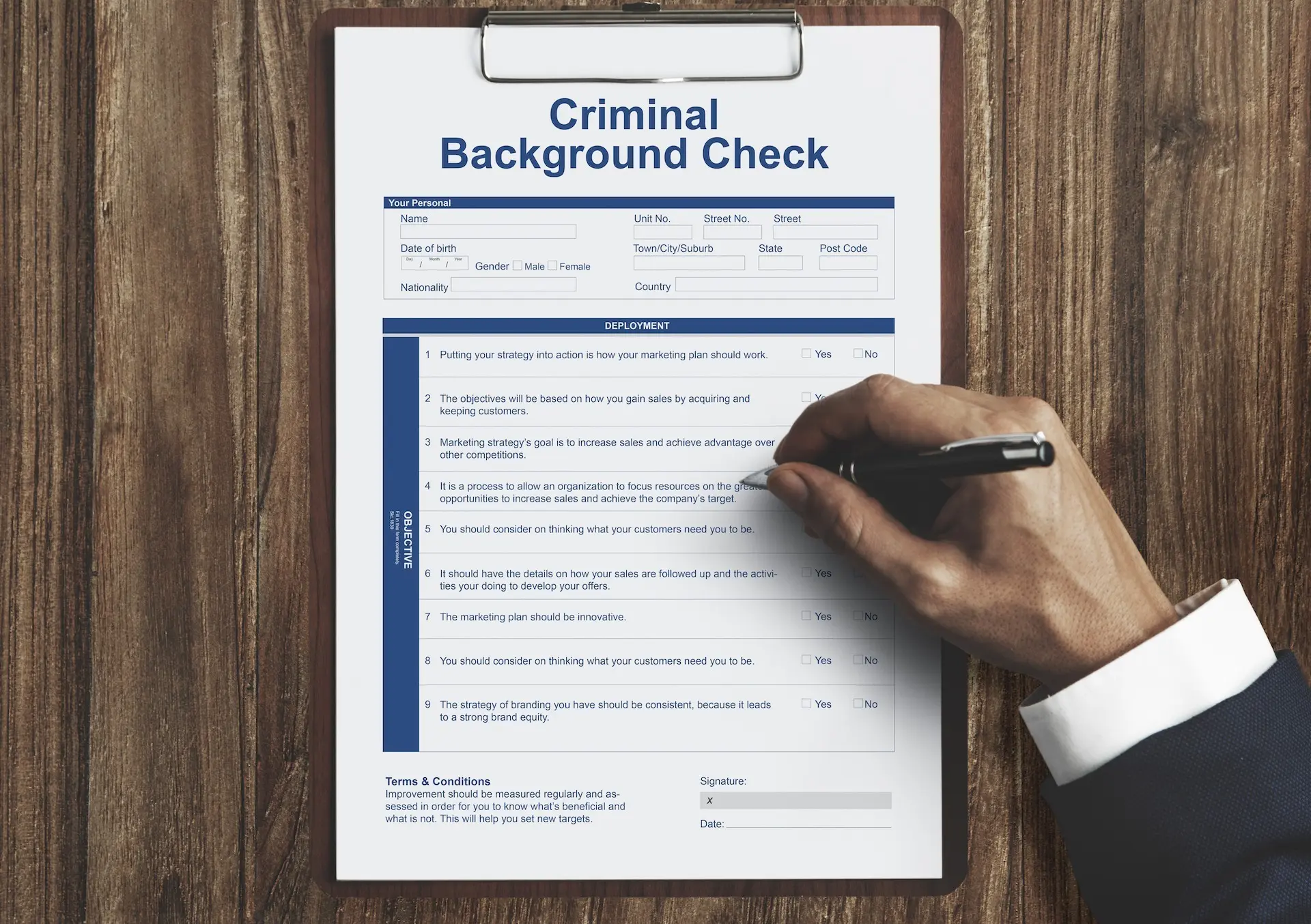 Criminal Background Check Insurance Form Concept Criminal Background Check Insurance Form Concept