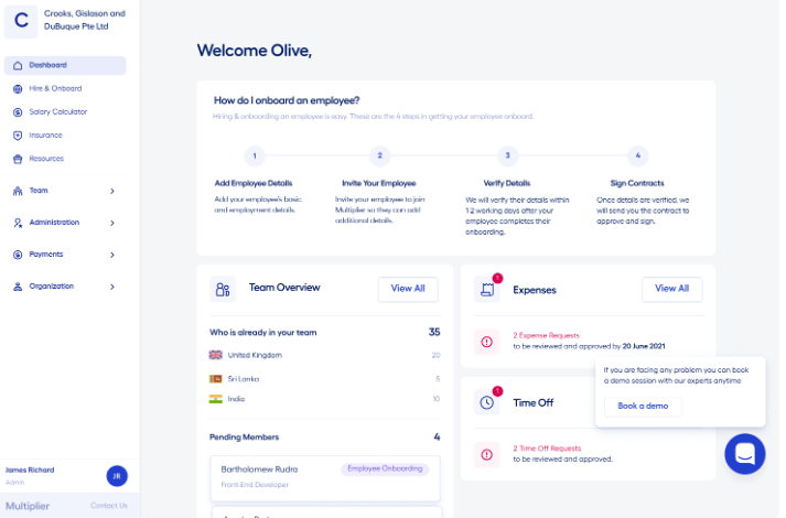 Multiplier dashboard Multiplier dashboard