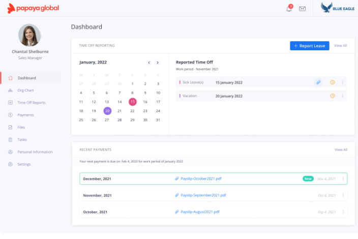 papaya global dashboard Papaya global dashboard